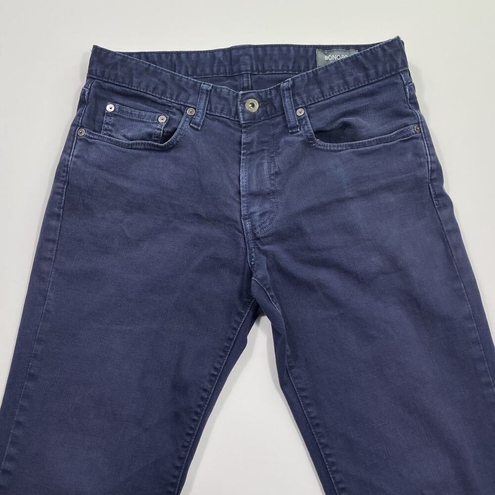 Bonobos Jeans Men’s 31x32 (M. 32x30) Dark Wash Blue Denim Straight‎ Leg